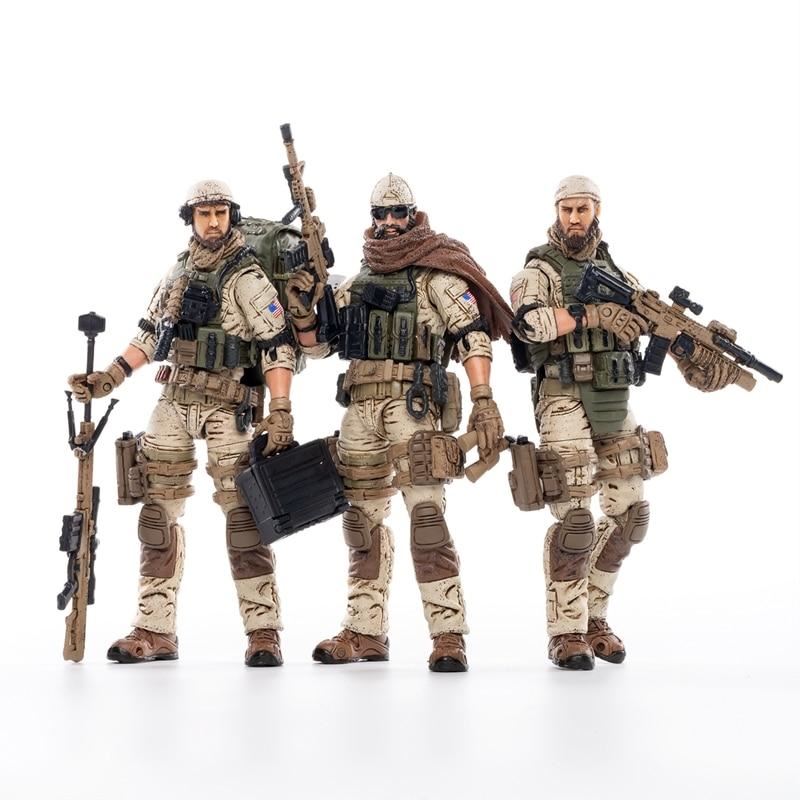 1/18 JOYTOY Action Figures (3PCS/Set) The US Army First SFOD-D Delta Force Milit