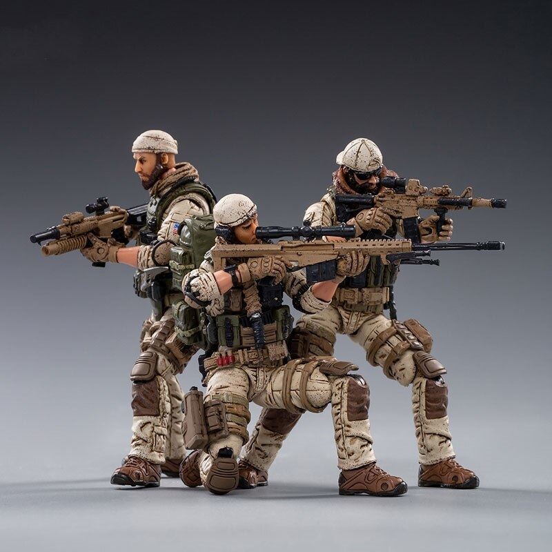 JOYTOY Action Figures (3PCS/Set) The US Army First SFOD-D Delta Force Militia 1/18