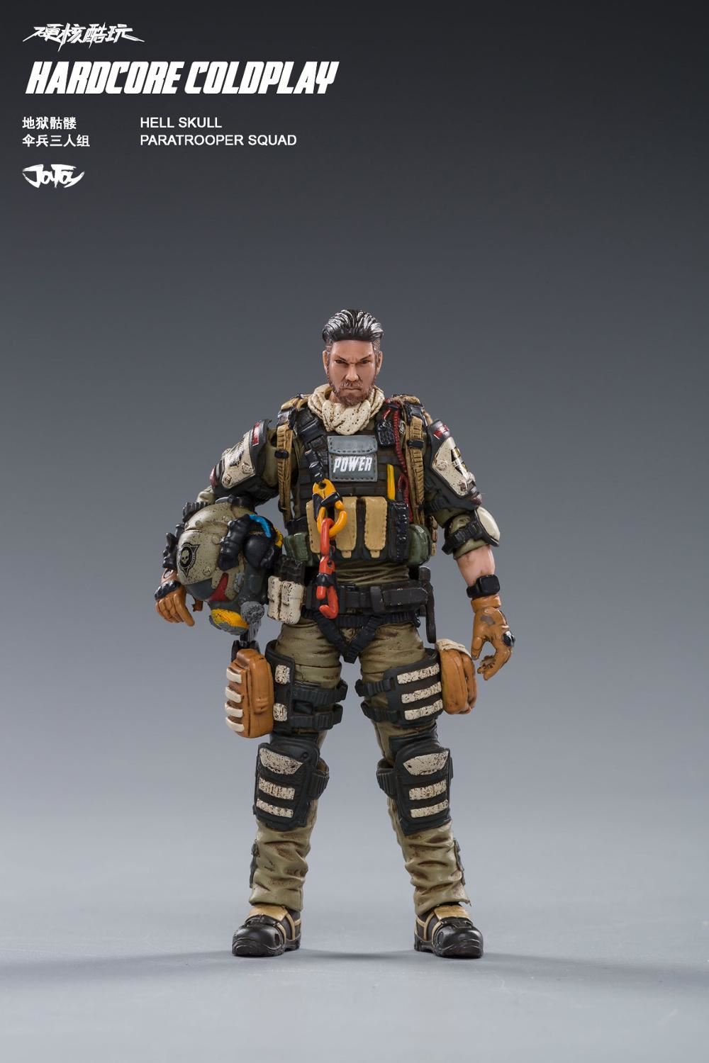 JOYTOY Action Figures HELL Skull Paratrooper Squad Collectible (3PCS/SET) 1/18