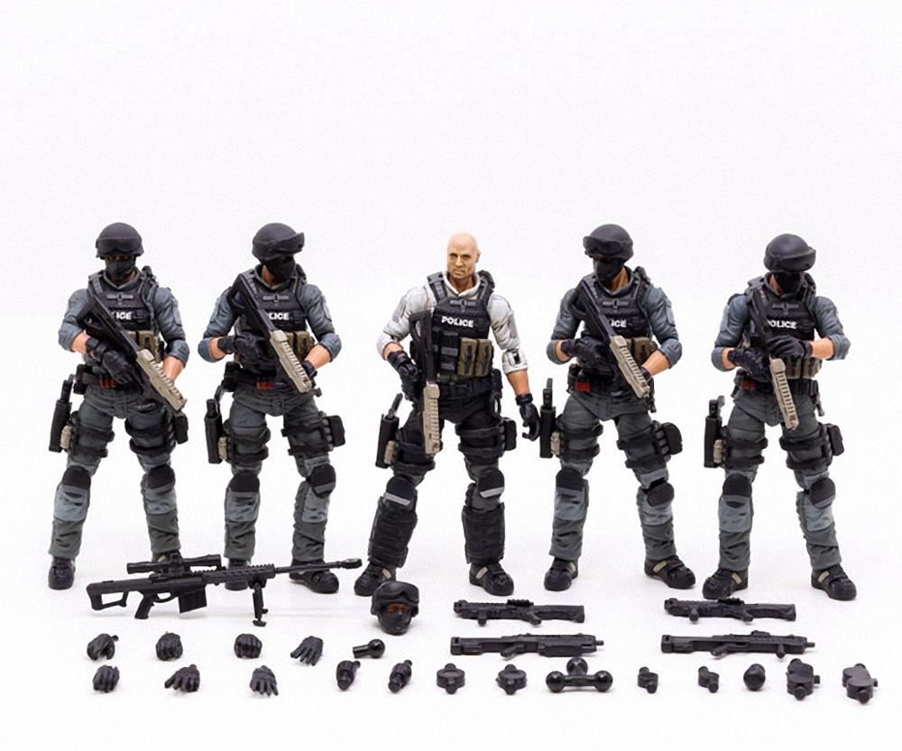 JOYTOY Action Figure City Police Men Soldier Figures Anime Collectible Toy 1/18