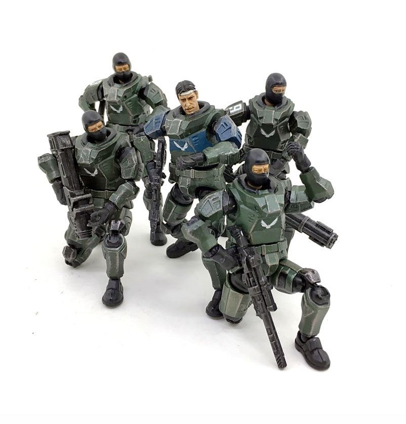 JOYTOY Action Figures UNSC Ninth Legion Army Military Soldier Set Model 1/25