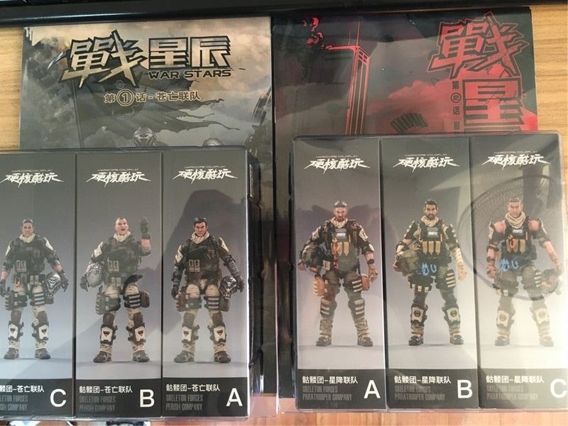 JOYTOY Action Figure HELL SKULL PERISH PARATROOPER HELL'S FIFTH 3pc 1/18"