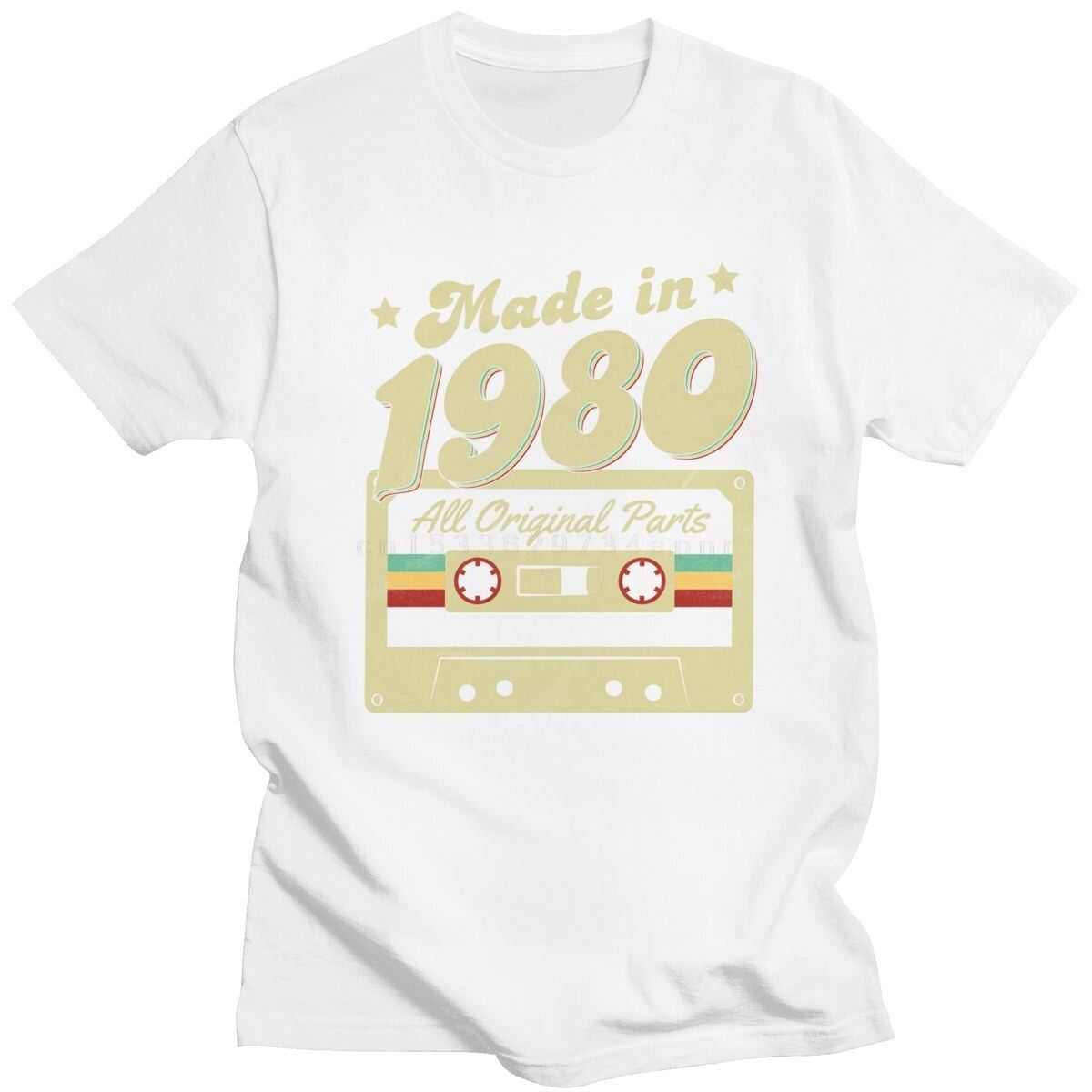 Men's Made In 1980 Tee 40th Birthday 40 Years Old School Retro 80 T Shirt Annive