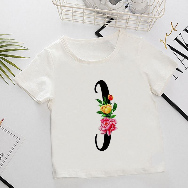 Unisex Summer New T-shirt Fashion Alphabet Girls Tshirts Harajuku Retro Boy Tshi