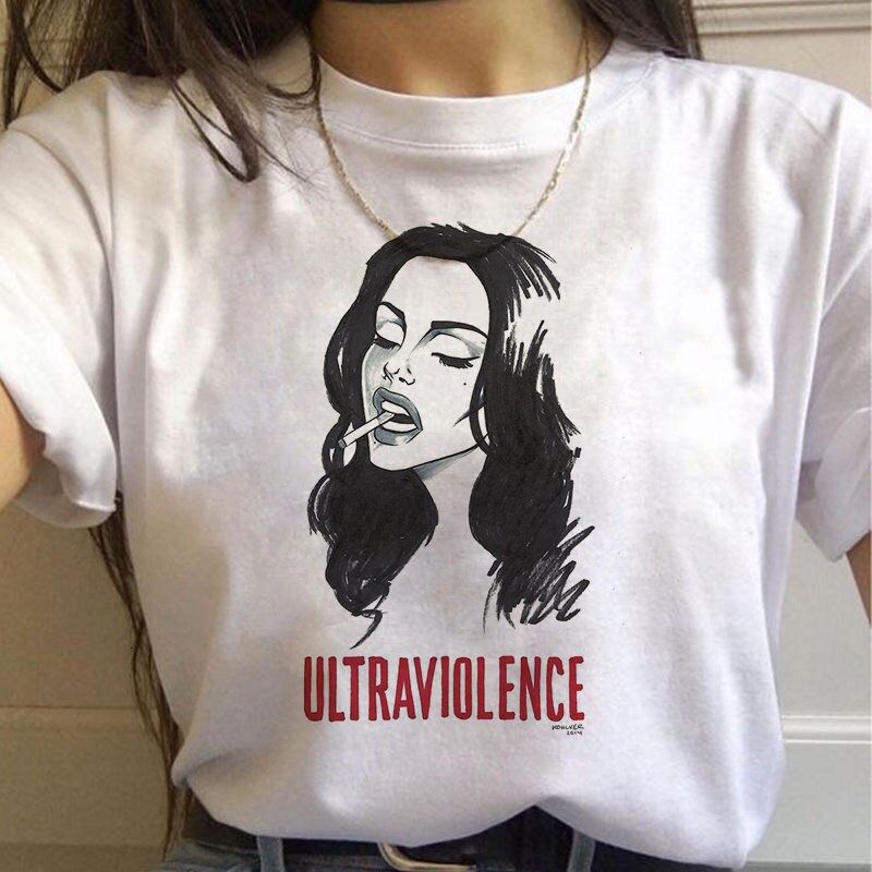 90s Graphic Aesthetic Tshirt Korean Style Top Tees Female Lana Del Rey Harajuku