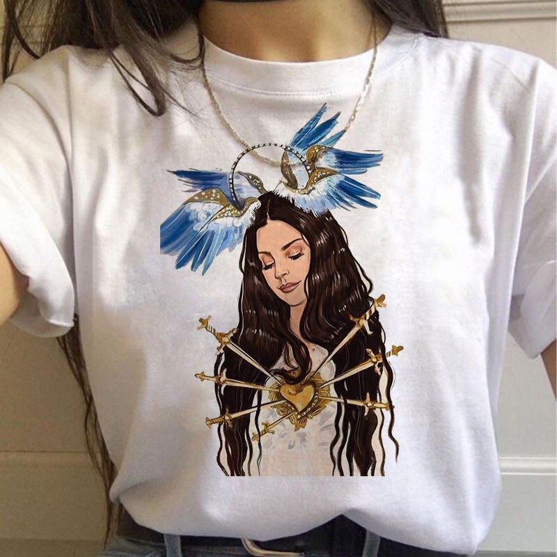 90s Graphic Aesthetic Tshirt Korean Style Top Tees Female Lana Del Rey Harajuku