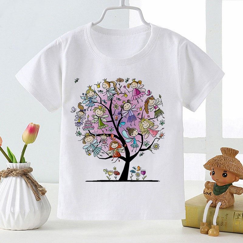 Kids Girl T Shirt Summer Baby Magic Tree Tops Toddler Tees Clothes Children Clot