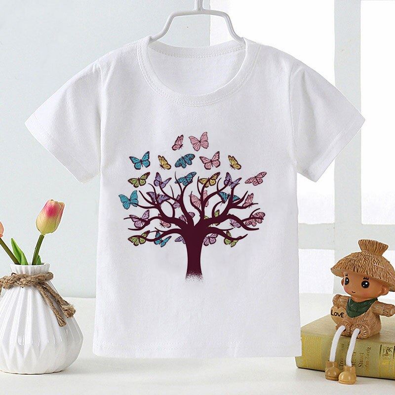 Kids Girl T Shirt Summer Baby Magic Tree Tops Toddler Tees Clothes Children Clot