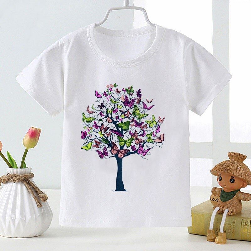 Kids Girl T Shirt Summer Baby Magic Tree Tops Toddler Tees Clothes Children Clot