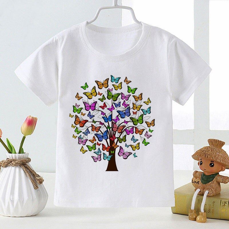 Kids Girl T Shirt Summer Baby Magic Tree Tops Toddler Tees Clothes Children Clot