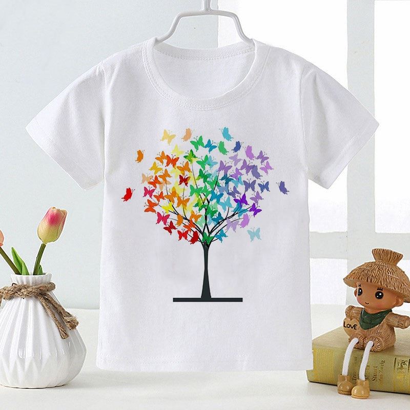 Kids Girl T Shirt Summer Baby Magic Tree Tops Toddler Tees Clothes Children Clot