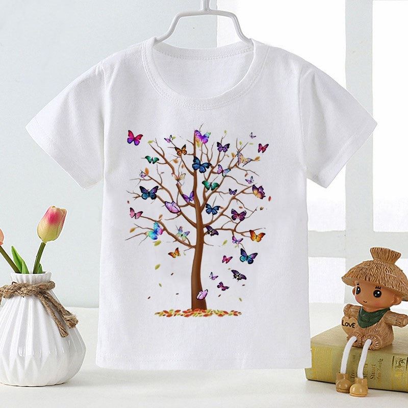 Kids Girl T Shirt Summer Baby Magic Tree Tops Toddler Tees Clothes Children Clot