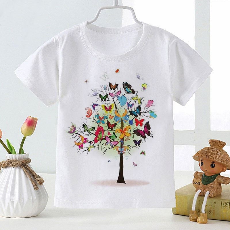 Kids Girl T Shirt Summer Baby Magic Tree Tops Toddler Tees Clothes Children Clot