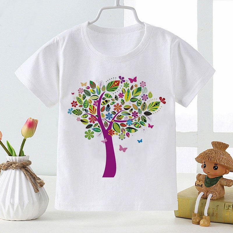 Kids Girl T Shirt Summer Baby Magic Tree Tops Toddler Tees Clothes Children Clot