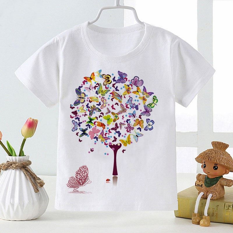 Kids Girl T Shirt Summer Baby Magic Tree Tops Toddler Tees Clothes Children Clot