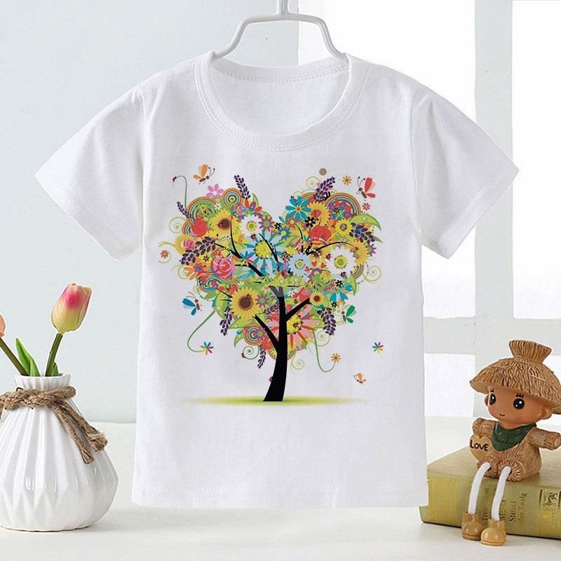 Kids Girl T Shirt Summer Baby Magic Tree Tops Toddler Tees Clothes Children Clot