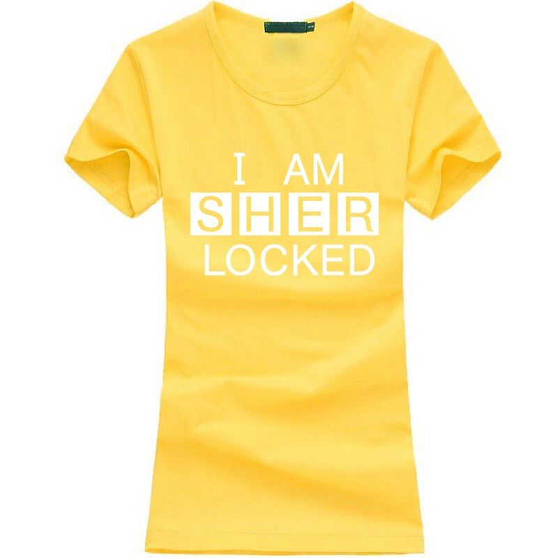 2020 I Am SHER Locked print women tshirt Sherlock Holmes funny cotton casual top