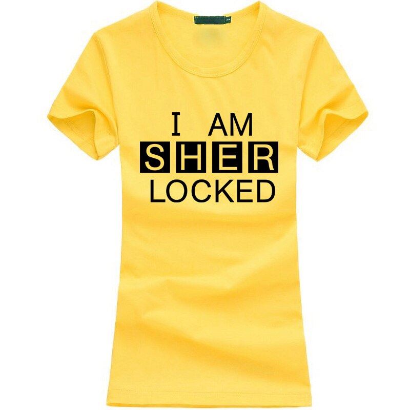 2020 I Am SHER Locked print women tshirt Sherlock Holmes funny cotton casual top