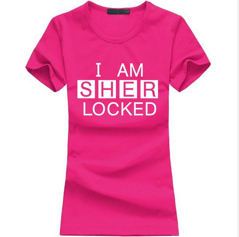 2020 I Am SHER Locked print women tshirt Sherlock Holmes funny cotton casual top