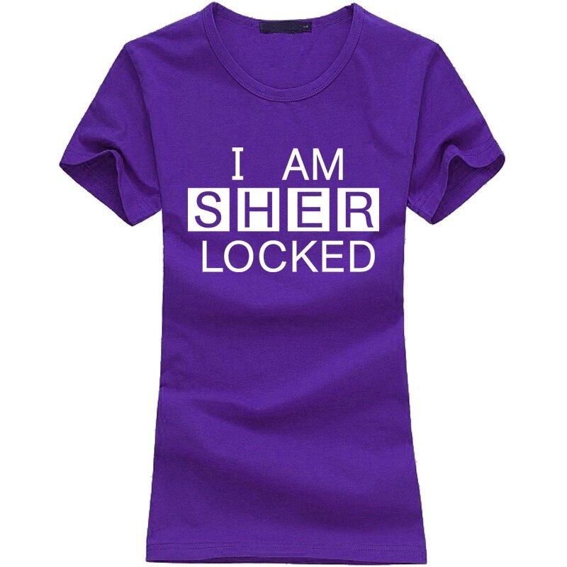 2020 I Am SHER Locked print women tshirt Sherlock Holmes funny cotton casual top