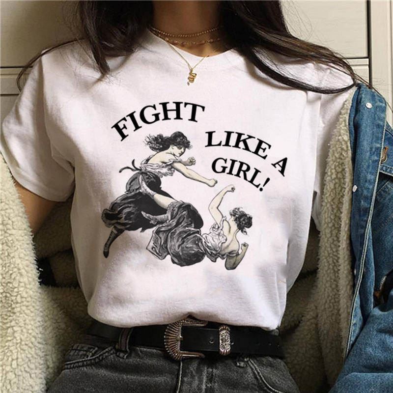 2020 Feminists T Shirt Women Feminism GRL PWR Ullzang Harajuku T-shirt Girl Powe