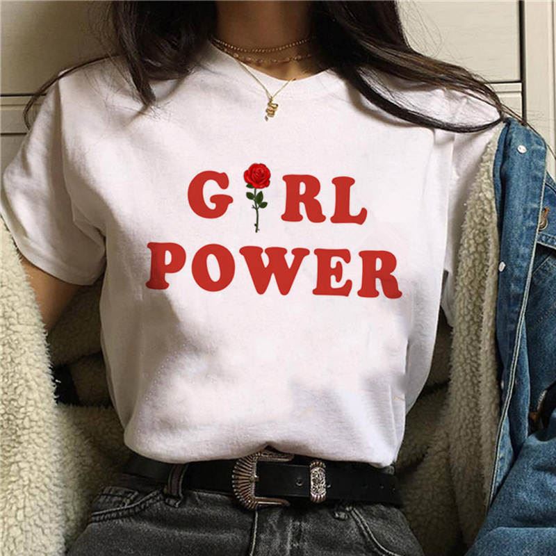 2020 Feminists T Shirt Women Feminism GRL PWR Ullzang Harajuku T-shirt Girl Powe