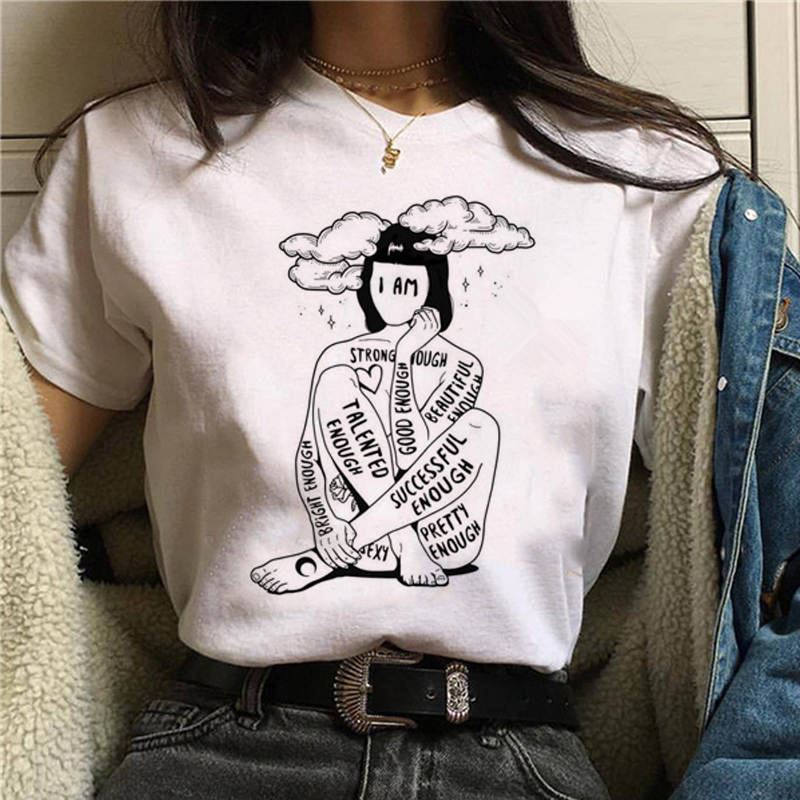 2020 Feminists T Shirt Women Feminism GRL PWR Ullzang Harajuku T-shirt Girl Powe