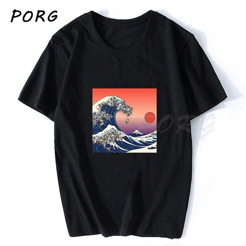 The Great Retro Wave Japan Anime T-shirt Ulzzang Harajuku Streetwear Cotton Cami