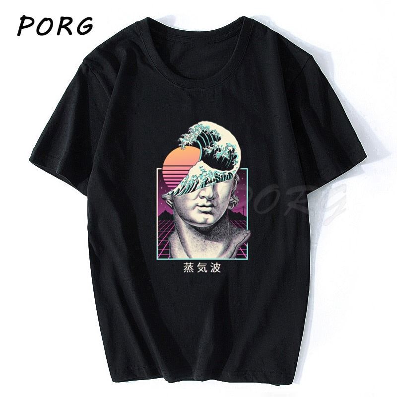 The Great Retro Wave Japan Anime T-shirt Ulzzang Harajuku Streetwear Cotton Cami