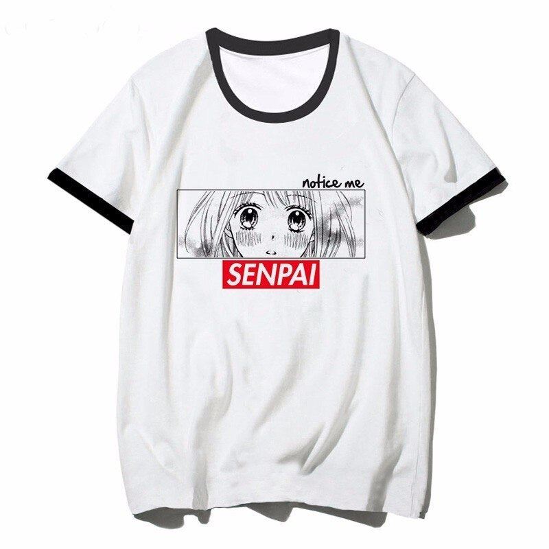 Japanese Anime Shirt  Senpai T Shirt Men Male Women T-shirt Boku No Hero Academi