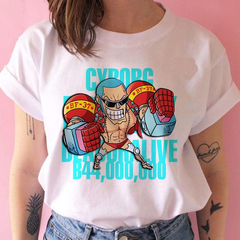 one piece t shirt women harajuku Anime 80s cartoon kawaii tshirt ulzzang summer