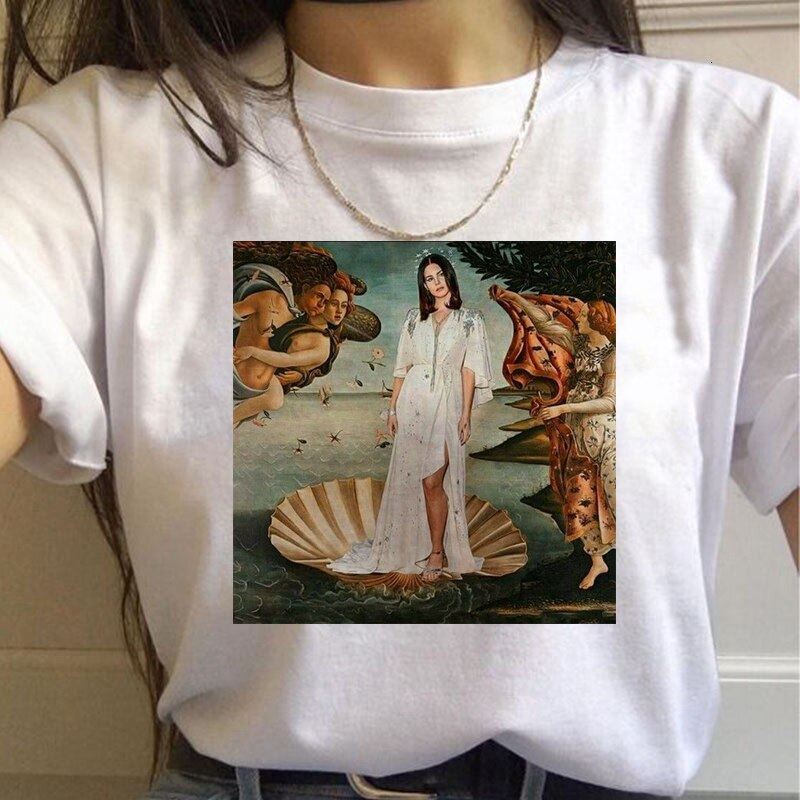 Lana Del Rey Harajuku Ullzang T Shirt Women Funny Print Fans T-shirt 90s Graphic