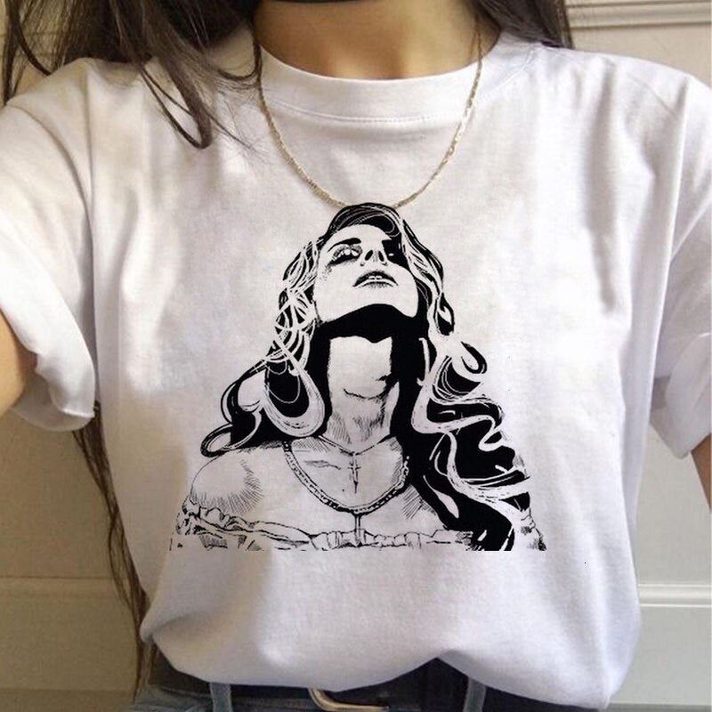 Lana Del Rey Harajuku Ullzang T Shirt Women Funny Print Fans T-shirt 90s Graphic