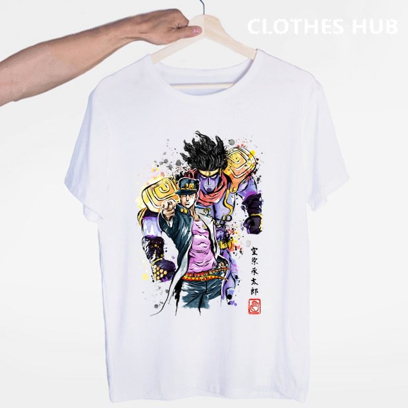 JoJo Bizarre Adventure Funny T-shirts for Man/woman Japan Anime Printed Tshirt C