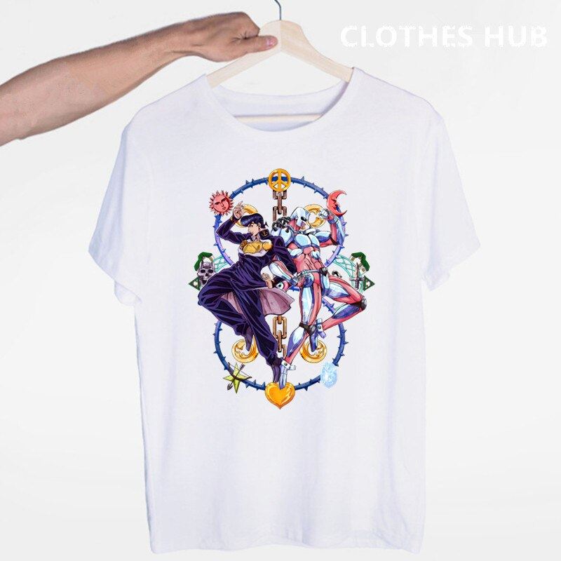 JoJo Bizarre Adventure Funny T-shirts for Man/woman Japan Anime Printed Tshirt C