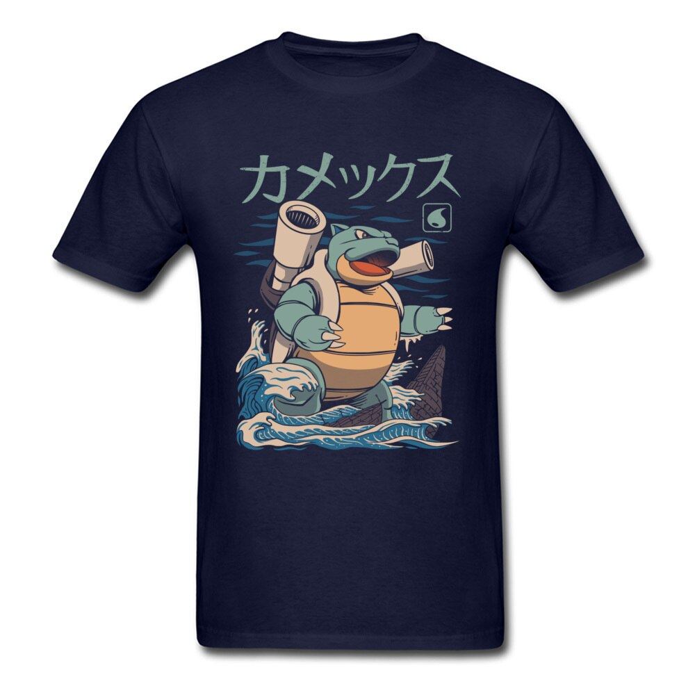 Water Kaiju Tops Print T-shirt Men Sweatshirts Black T Shirts Japan Style Clothe