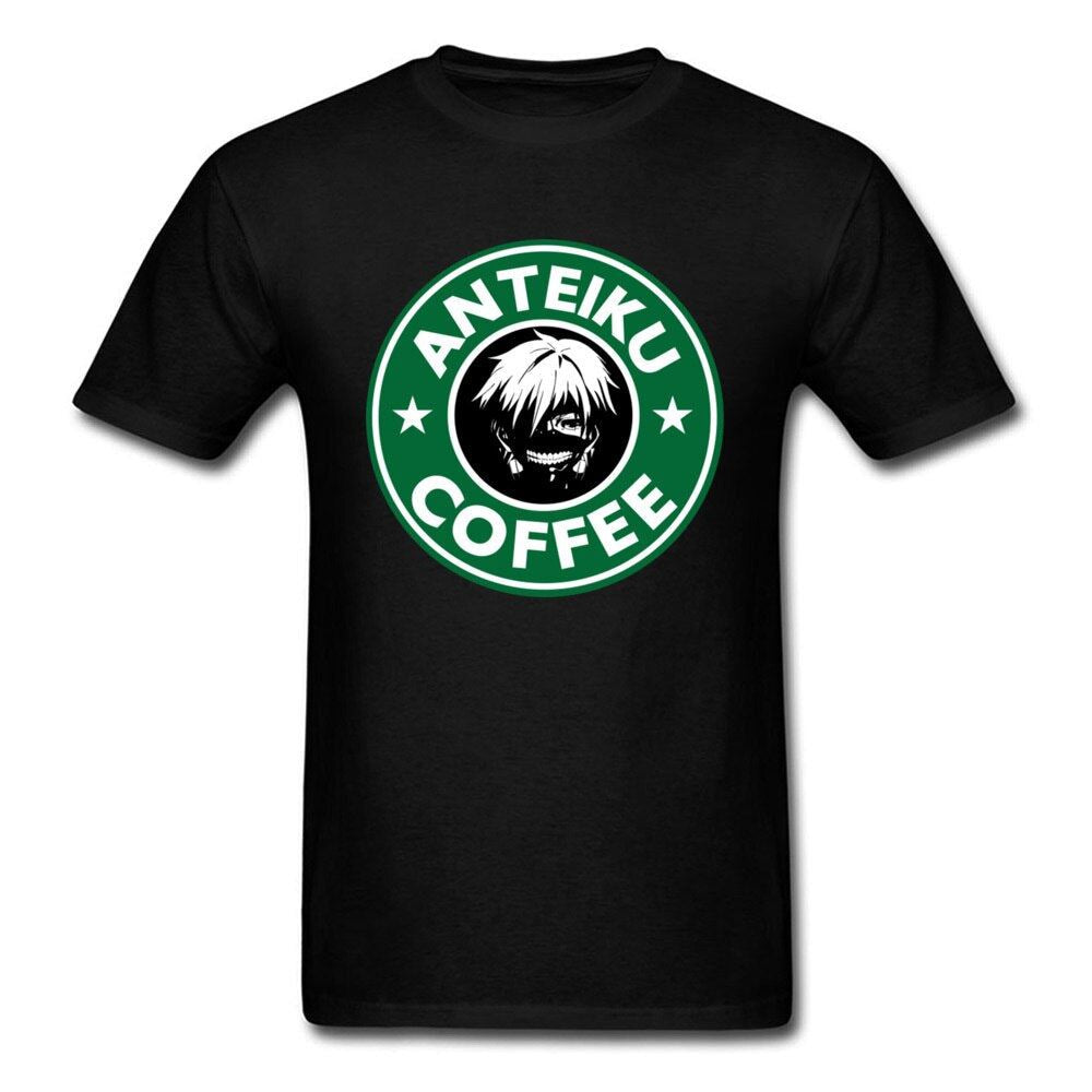 Anteiku Coffee T Shirt Tokyo Ghoul T-shirt Men Black Green Tops Unique Anime Lov