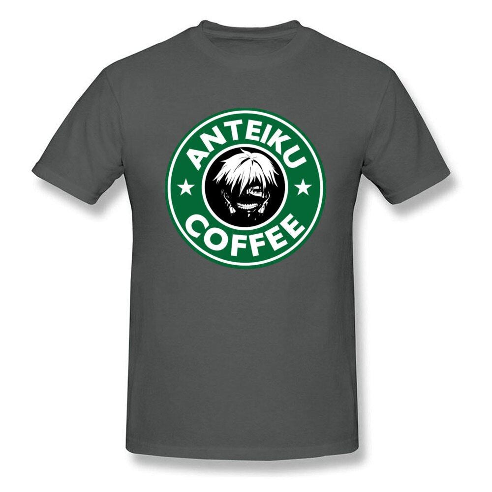 Anteiku Coffee T Shirt Tokyo Ghoul T-shirt Men Black Green Tops Unique Anime Lov