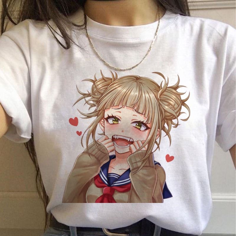 New Ahegao Harajuku Graphic T Shirt Women My Hero Academia Anime Senpai T-shirt