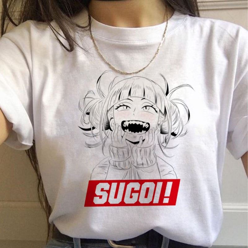 New Ahegao Harajuku Graphic T Shirt Women My Hero Academia Anime Senpai T-shirt