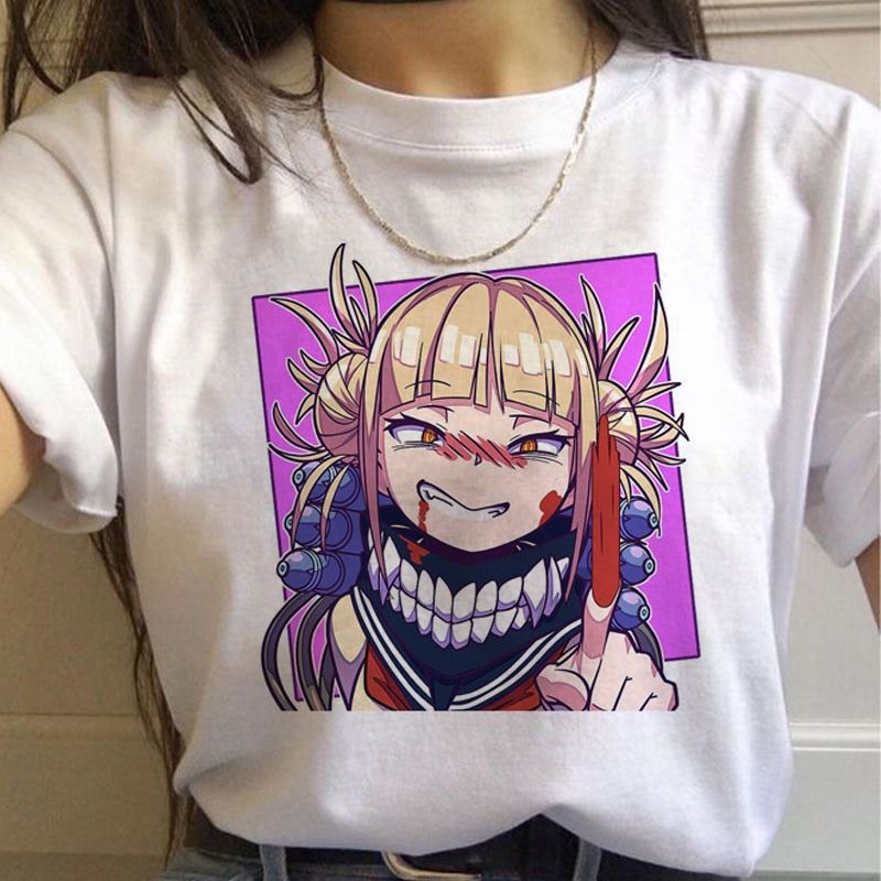 New Ahegao Harajuku Graphic T Shirt Women My Hero Academia Anime Senpai T-shirt