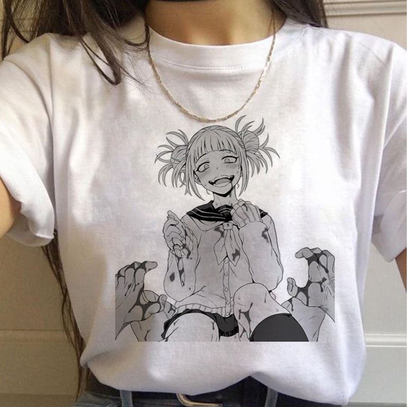 New Ahegao Harajuku Graphic T Shirt Women My Hero Academia Anime Senpai T-shirt