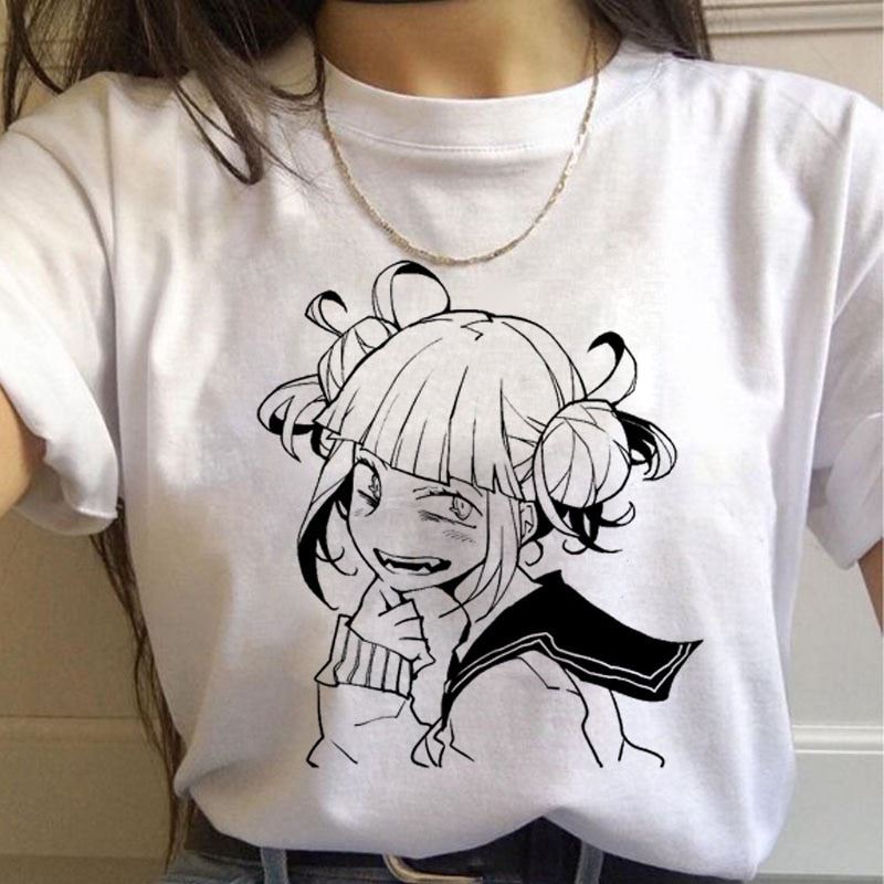 New Ahegao Harajuku Graphic T Shirt Women My Hero Academia Anime Senpai T-shirt