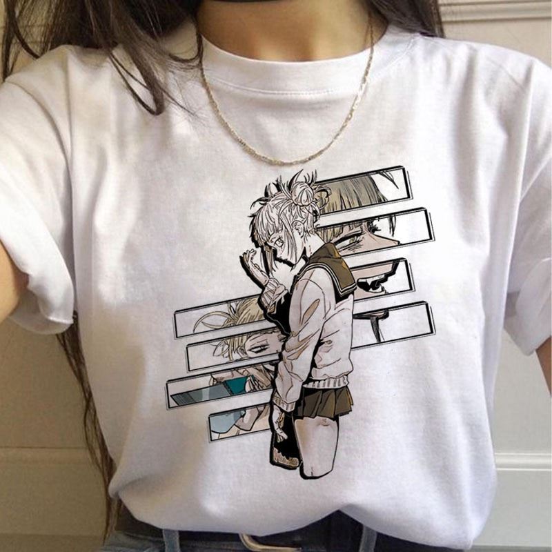 New Ahegao Harajuku Graphic T Shirt Women My Hero Academia Anime Senpai T-shirt