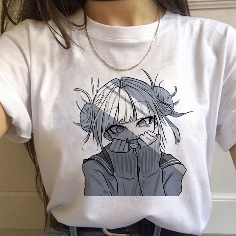 New Ahegao Harajuku Graphic T Shirt Women My Hero Academia Anime Senpai T-shirt