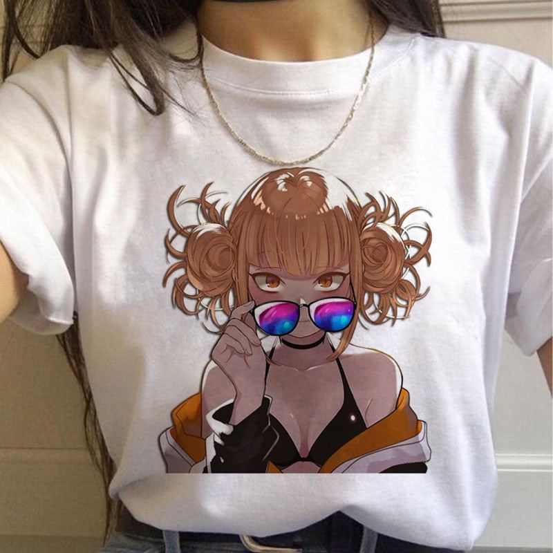 New Ahegao Harajuku Graphic T Shirt Women My Hero Academia Anime Senpai T-shirt