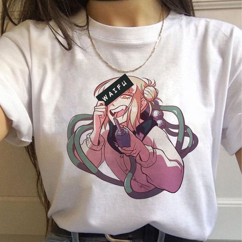 New Ahegao Harajuku Graphic T Shirt Women My Hero Academia Anime Senpai T-shirt