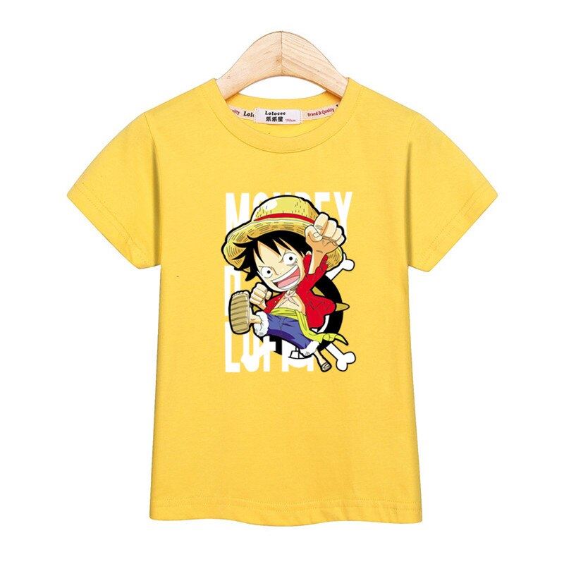 Little Luffy boys shirt new casual tops kids costume short sleeve cotton t-shirt