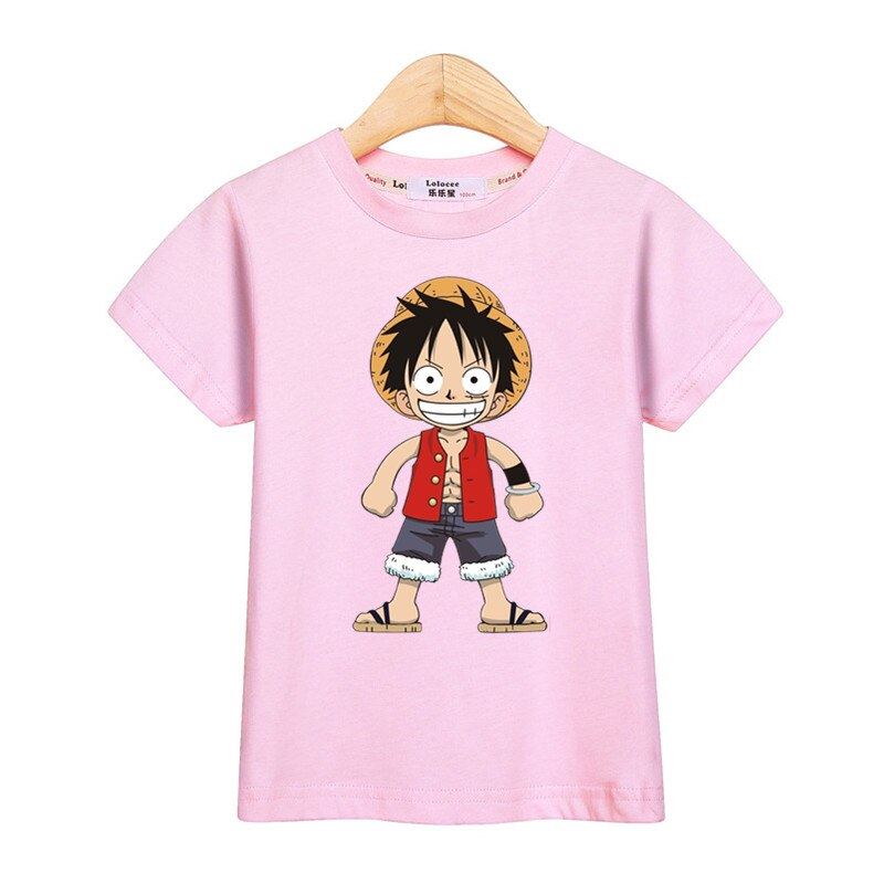 Little Luffy boys shirt new casual tops kids costume short sleeve cotton t-shirt