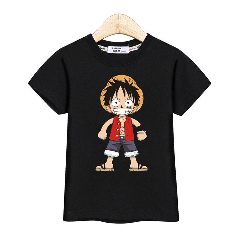 Little Luffy boys shirt new casual tops kids costume short sleeve cotton t-shirt